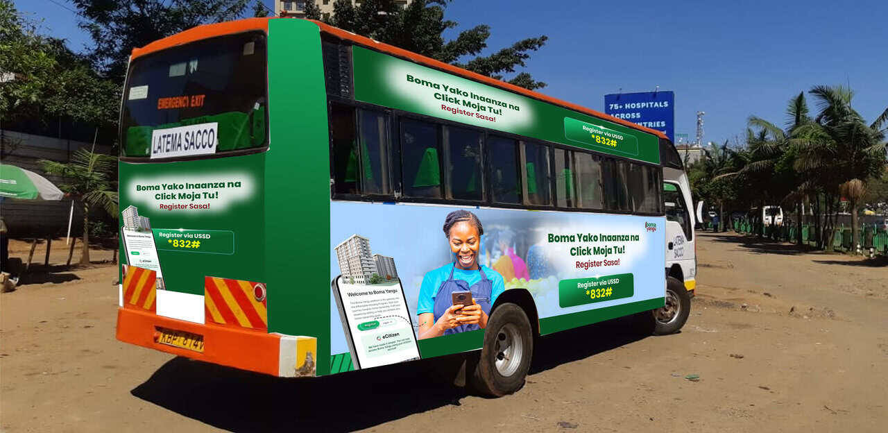 Bus Branding & Street Poles - work sample 1